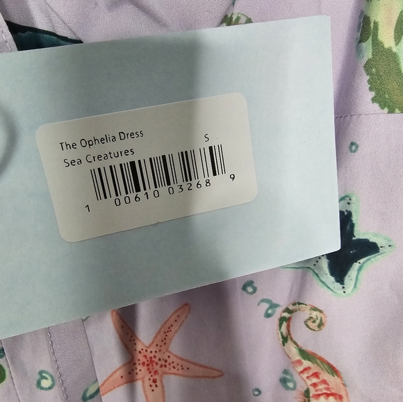Hill House Sea Creatures The Ophelia Dress Size Small New With Tags - Picture 5 of 5